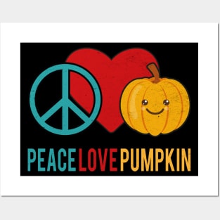 Peace Love Pumpkin Thanksgiving Posters and Art